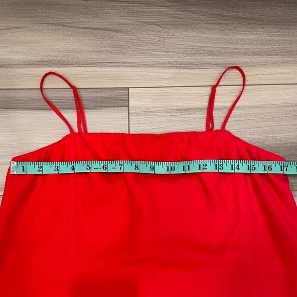 NWT GAP Linen-Blend Mini Dress Size Large Slipper Red - Picture 13 of 15